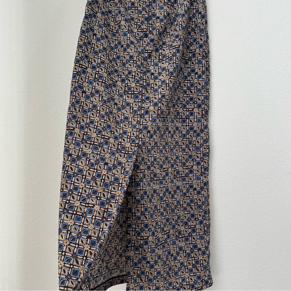 Y2K maxi skirt‎ womens M ditsy floral front back slit  90s Grunge forest fairy - Picture 6 of 12